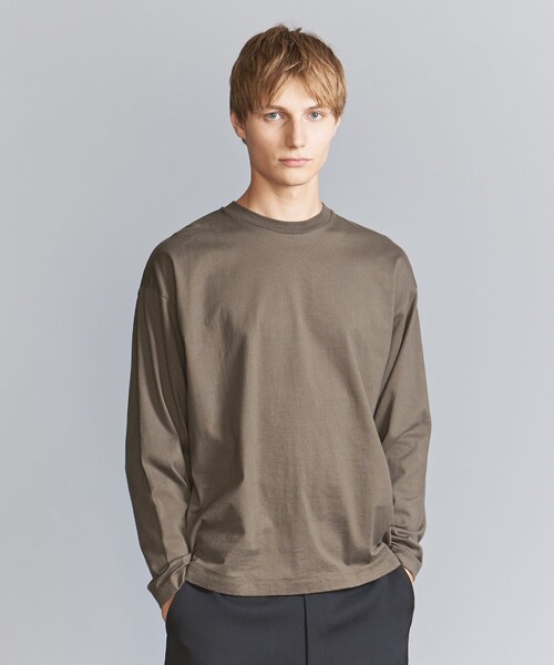 BEAUTY&YOUTH UNITED ARROWS(ビューティーアンドユースユナイテッドアローズ)の「【WEB限定】フィッシュ ロングスリーブ Tシャツ -MADE IN JAPAN-(Tシャツ/カットソー・メンズ・ホワイト/ライトグレー/ブラック/ケリーグリーン/ライトブルー/ダークグレー/シャーベット/その他1/ピンク/モカ・S/M/L/XL)」の13枚目の写真