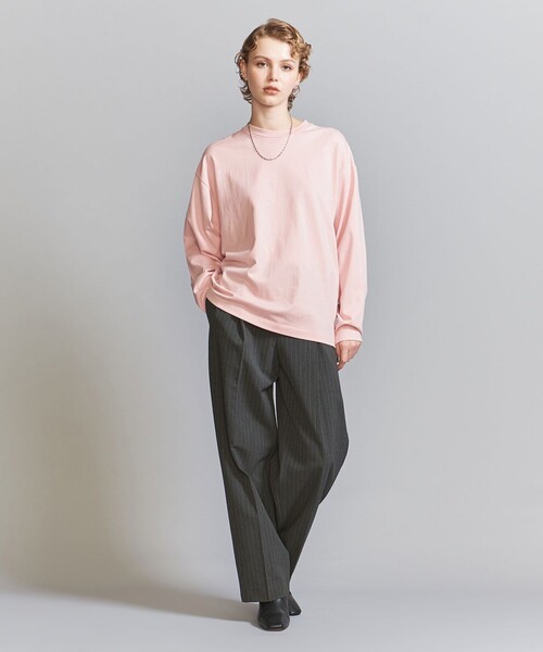 BEAUTY&YOUTH UNITED ARROWS(ビューティーアンドユースユナイテッドアローズ)の「【WEB限定】フィッシュ ロングスリーブ Tシャツ -MADE IN JAPAN-(Tシャツ/カットソー・メンズ・ホワイト/ライトグレー/ブラック/ケリーグリーン/ライトブルー/ダークグレー/シャーベット/その他1/ピンク/モカ・S/M/L/XL)」の12枚目の写真