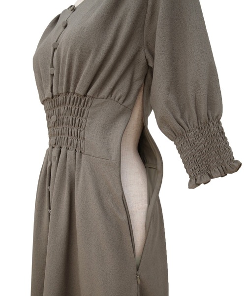 MIELI INVARIANT(ミエリインヴァリアント)の「Sanmarino Color Mix Dress(ワンピース・レディース・ベージュ・FREE)」の12枚目の写真