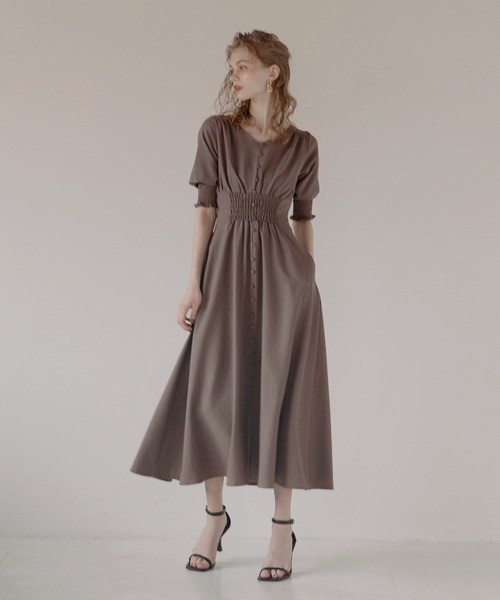 MIELI INVARIANT(ミエリインヴァリアント)の「Sanmarino Color Mix Dress(ワンピース・レディース・ベージュ・FREE)」の4枚目の写真