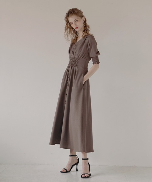 MIELI INVARIANT(ミエリインヴァリアント)の「Sanmarino Color Mix Dress(ワンピース・レディース・ベージュ・FREE)」の9枚目の写真