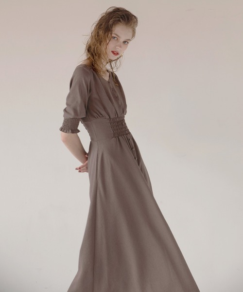 MIELI INVARIANT(ミエリインヴァリアント)の「Sanmarino Color Mix Dress(ワンピース・レディース・ベージュ・FREE)」の13枚目の写真