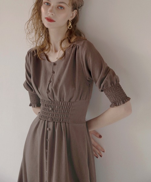 MIELI INVARIANT(ミエリインヴァリアント)の「Sanmarino Color Mix Dress(ワンピース・レディース・ベージュ・FREE)」の11枚目の写真