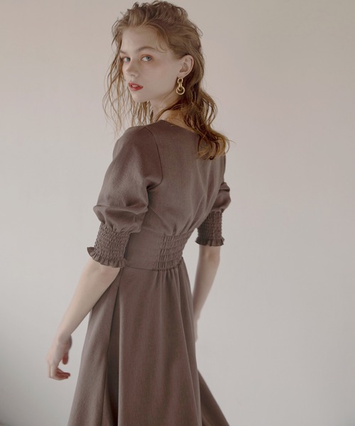 MIELI INVARIANT(ミエリインヴァリアント)の「Sanmarino Color Mix Dress(ワンピース・レディース・ベージュ・FREE)」の7枚目の写真