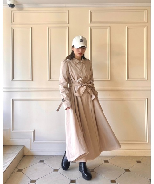 epine(エピヌ)の「parisienne trench coat(トレンチコート・レディース・ピンク/ブラック/ベージュ・FREE)」の5枚目の写真