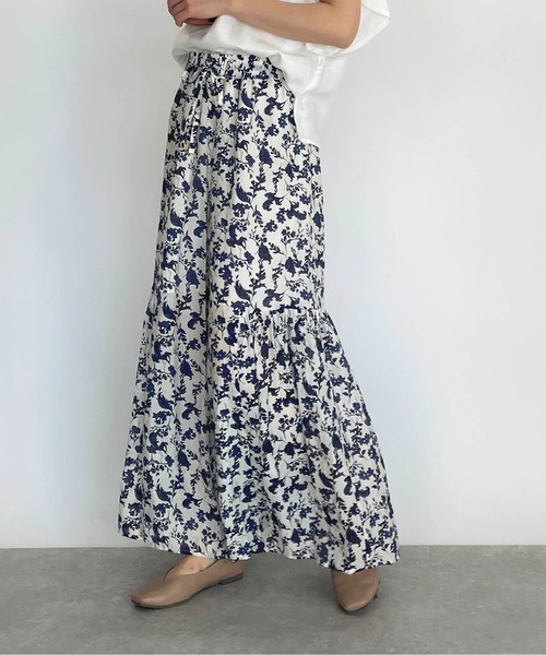 PICCIN（ピッチン）の「サイドギャザー切替えフラワーパンツ（その他パンツ・レディース・ブラック/ブルー・M/L）」の2枚目の写真