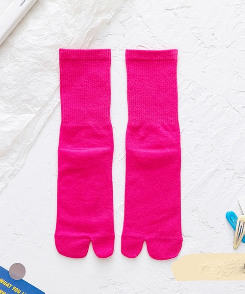 EPICKS（エピックス）の「【10色展開】ハイカットレディースカラー足袋ソックス靴下（ソックス/靴下・レディース・ホワイト/ブラック/パープル/ピンク/イエロー/オレンジ/ブルー/グリーン/ミント/ライトピンク・F）」の8枚目の写真