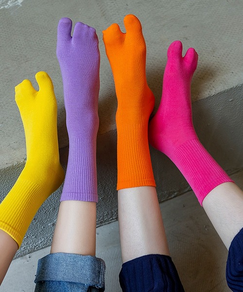 EPICKS（エピックス）の「【10色展開】ハイカットレディースカラー足袋ソックス靴下（ソックス/靴下・レディース・ホワイト/ブラック/パープル/ピンク/イエロー/オレンジ/ブルー/グリーン/ミント/ライトピンク・F）」の11枚目の写真