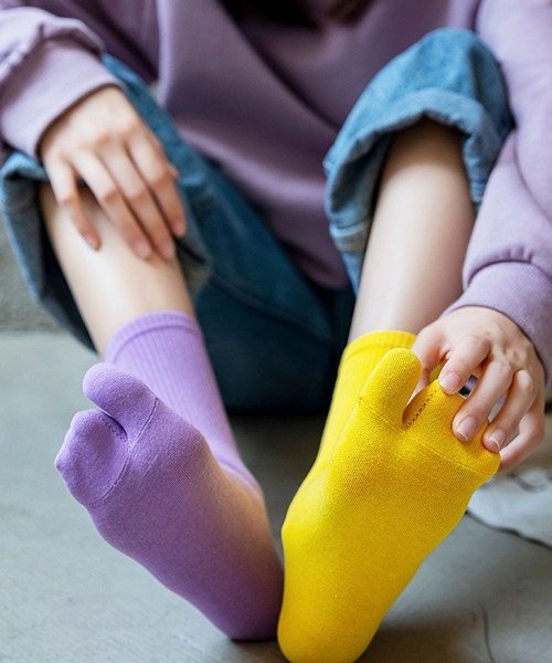 EPICKS（エピックス）の「【10色展開】ハイカットレディースカラー足袋ソックス靴下（ソックス/靴下・レディース・ホワイト/ブラック/パープル/ピンク/イエロー/オレンジ/ブルー/グリーン/ミント/ライトピンク・F）」の13枚目の写真