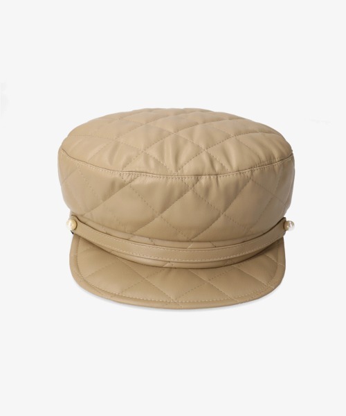 Chapeau d' OFake Leather Quilt Marine