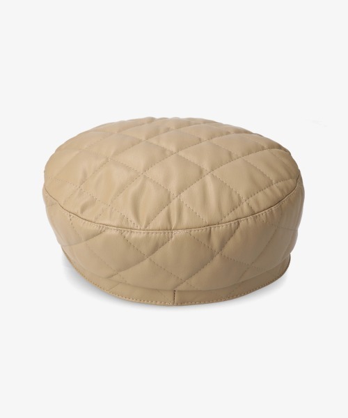Chapeau d' OFake Leather Quilt Marine