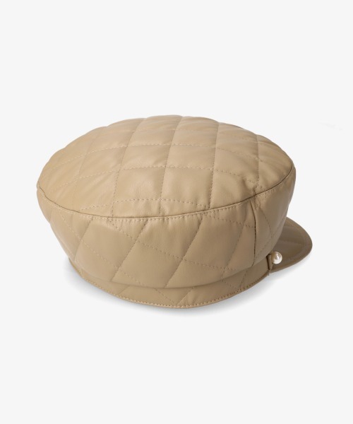 Chapeau d' OFake Leather Quilt Marine