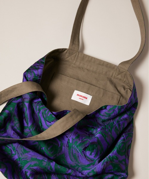 manana suerte（マニャーナスエルテ）の「ジャガードリバーシブルTOTE BAG（トートバッグ・レディース・ブラック/パープル/ピンク・FREE）」の20枚目の写真