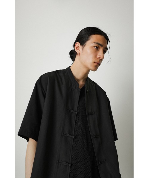 Needles チャイナシャツ カバーオール ブラック XS Needles チャイナシャツ カバーオール ブラック XS