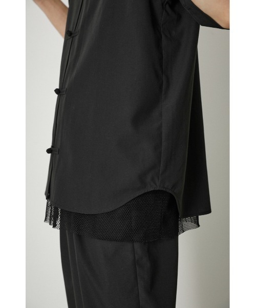 AZUL by moussy（アズールバイマウジー）の「SYMPHONIZE DRY CHINA SHIRT/シンフォナイズドライチャイナシャツ（シャツ/ブラウス・メンズ・ブラック/ブラウン・MEDIUM/LARGE）」の4枚目の写真