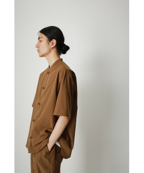 AZUL by moussy（アズールバイマウジー）の「SYMPHONIZE DRY CHINA SHIRT/シンフォナイズドライチャイナシャツ（シャツ/ブラウス・メンズ・ブラック/ブラウン・MEDIUM/LARGE）」の7枚目の写真