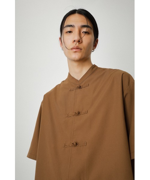 AZUL by moussy（アズールバイマウジー）の「SYMPHONIZE DRY CHINA SHIRT/シンフォナイズドライチャイナシャツ（シャツ/ブラウス・メンズ・ブラック/ブラウン・MEDIUM/LARGE）」の8枚目の写真