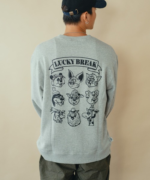 gym master（ジムマスター）の「アニマルスウェットシャツ（スウェット・メンズ・杢グレー/ブラック/マスタード/ライトブルーグレー・SMALL/MEDIUM/LARGE/X-LARGE）」の3枚目の写真