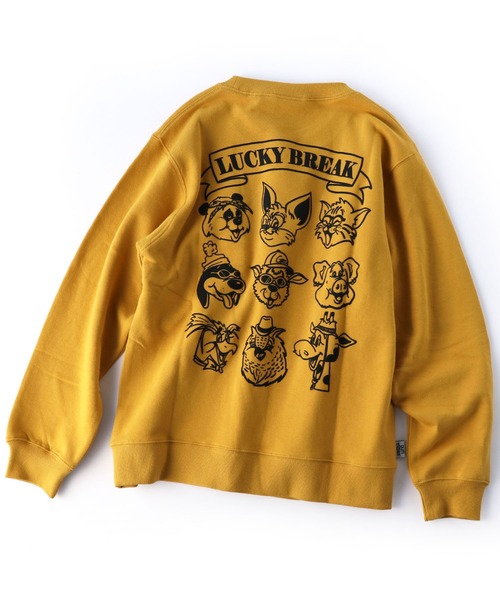 gym master（ジムマスター）の「アニマルスウェットシャツ（スウェット・メンズ・杢グレー/ブラック/マスタード/ライトブルーグレー・SMALL/MEDIUM/LARGE/X-LARGE）」の4枚目の写真