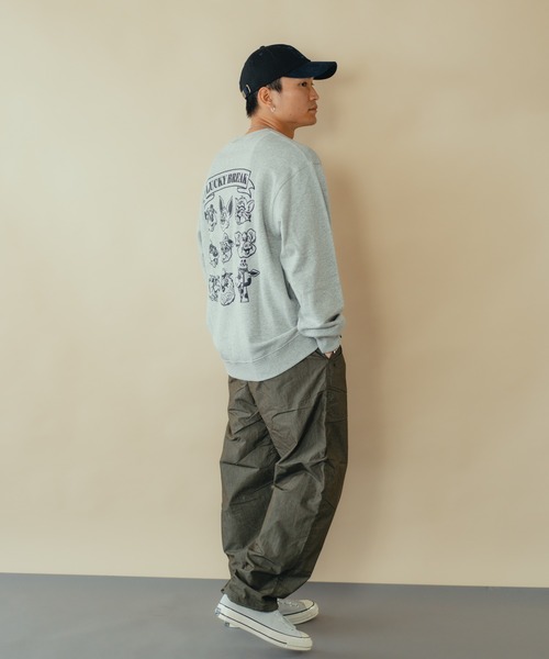 gym master（ジムマスター）の「アニマルスウェットシャツ（スウェット・メンズ・杢グレー/ブラック/マスタード/ライトブルーグレー・SMALL/MEDIUM/LARGE/X-LARGE）」の7枚目の写真
