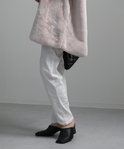 sakishimatokyo(サキシマトーキョー)の「ストレッチルーズパンツ(チノパンツ・レディース・ブラック/オフホワイト/カーキ/グレイッシュベージュ・M/L)」の5枚目の写真
