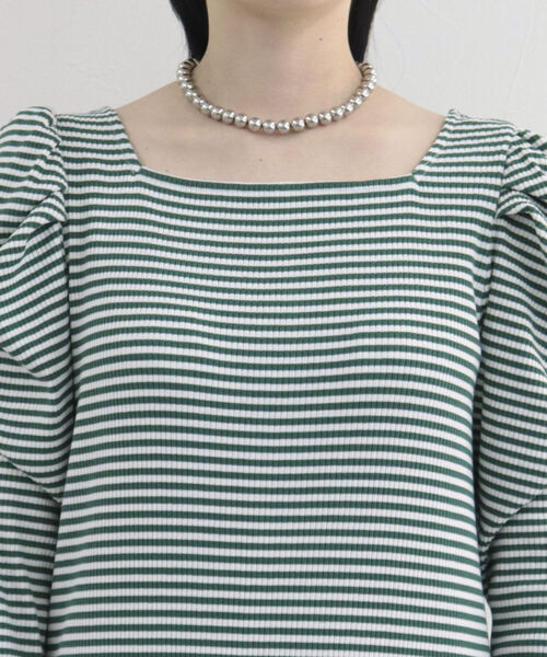 fredy emue(フレディエミュ)の「テレコ袖ボリューム長袖ワンピース(ワンピース・レディース・グリーン系その他/ブラウン系その他/ブラック/ブラック系その他・36/38)」の13枚目の写真