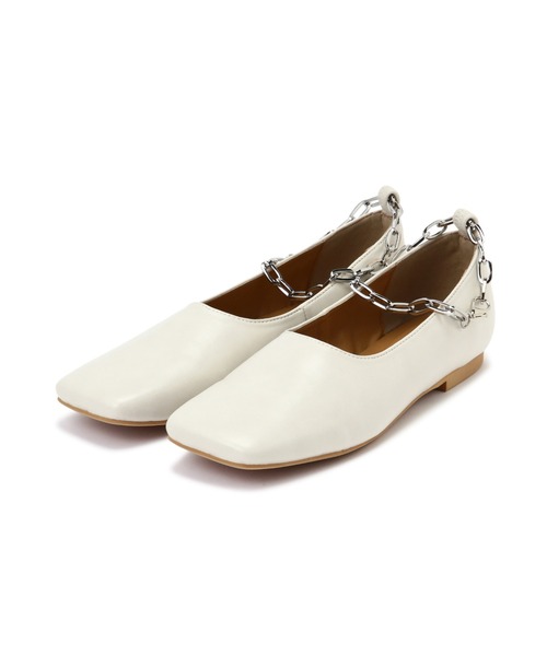 FREE'S MART(フリーズマート)の「チェーンフラットシューズ(その他シューズ・レディース・ホワイト/ブラック/ベージュ・SMALL/MEDIUM)」の2枚目の写真