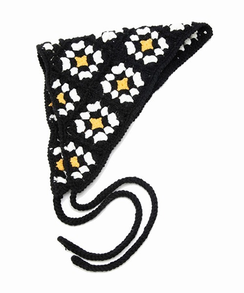 Casselini（キャセリーニ）の「Casselini(キャセリーニ)kidsクロシェモチーフ頭巾（ハット・キッズ・ホワイト/ブラック/ブラウン・FREE）」の6枚目の写真