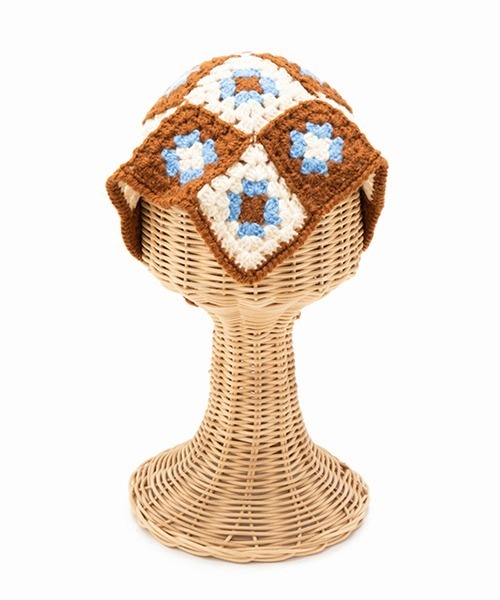 Casselini（キャセリーニ）の「Casselini(キャセリーニ)kidsクロシェモチーフ頭巾（ハット・キッズ・ホワイト/ブラック/ブラウン・FREE）」の12枚目の写真