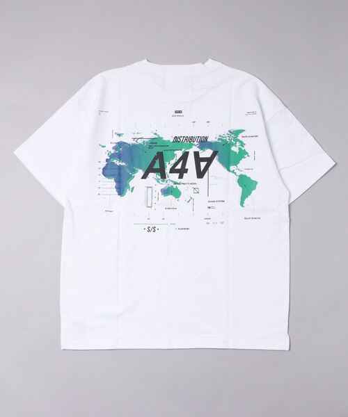 A4A（エーフォーエー）の「A4A(エーフォーエー)  EARTH　半袖Tシャツ（Tシャツ/カットソー・メンズ・ホワイト/ブラック・F）」の3枚目の写真
