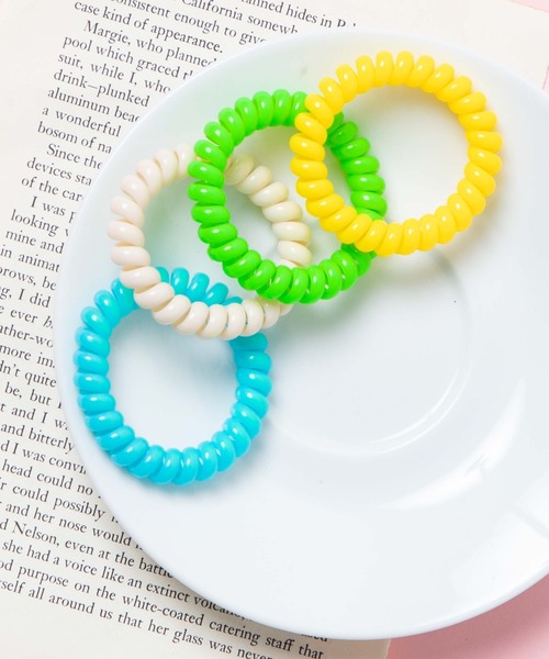 WEGO（ウィゴー）の「WEGO/【4点セット】クルクルカラーゴム（ヘアゴム・レディース・その他1/その他2/その他3・FREE）」の5枚目の写真