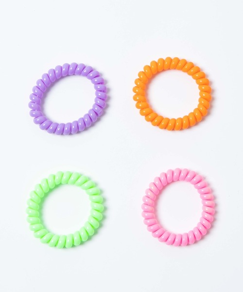 WEGO（ウィゴー）の「WEGO/【4点セット】クルクルカラーゴム（ヘアゴム・レディース・その他1/その他2/その他3・FREE）」の7枚目の写真
