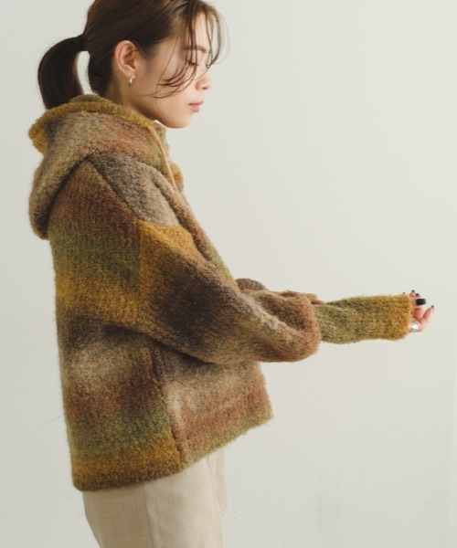 Kastane（カスタネ）の「【2022AWカタログ掲載アイテム/SETアイテム】バラクラバ×グラデニットSET（ニット/セーター・レディース・ブラウン/ピンク・FREE）」の16枚目の写真