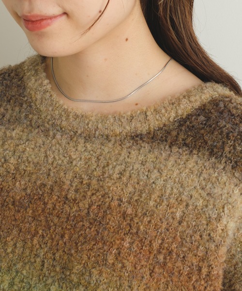 Kastane（カスタネ）の「【2022AWカタログ掲載アイテム/SETアイテム】バラクラバ×グラデニットSET（ニット/セーター・レディース・ブラウン/ピンク・FREE）」の13枚目の写真