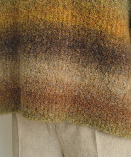 Kastane（カスタネ）の「【2022AWカタログ掲載アイテム/SETアイテム】バラクラバ×グラデニットSET（ニット/セーター・レディース・ブラウン/ピンク・FREE）」の22枚目の写真