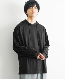 MinoriTY | パーカー ビッグシルエット とろみ素材 長袖パーカー/プルオーバー(パーカー)