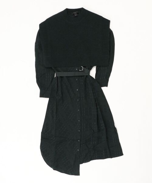 ALLSAINTS(オールセインツ)の「PENNY 2-IN-1 DRESS | PENNY 2-IN-1 ドレス・ワンピース(ワンピース・レディース・グリーン系その他・S/M/XS/L)」の4枚目の写真