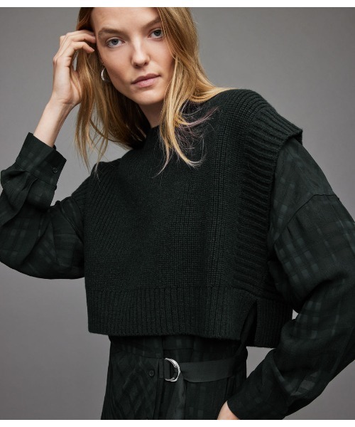 ALLSAINTS(オールセインツ)の「PENNY 2-IN-1 DRESS | PENNY 2-IN-1 ドレス・ワンピース(ワンピース・レディース・グリーン系その他・S/M/XS/L)」の7枚目の写真