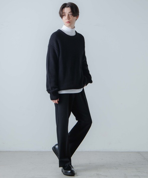 THE STANDARD（ザスタンダード）の「WEGO/スタンダードタートルネックロンTEE（Tシャツ/カットソー・メンズ・ホワイト/ブラック・LARGE/MEDIUM/SMALL）」の9枚目の写真