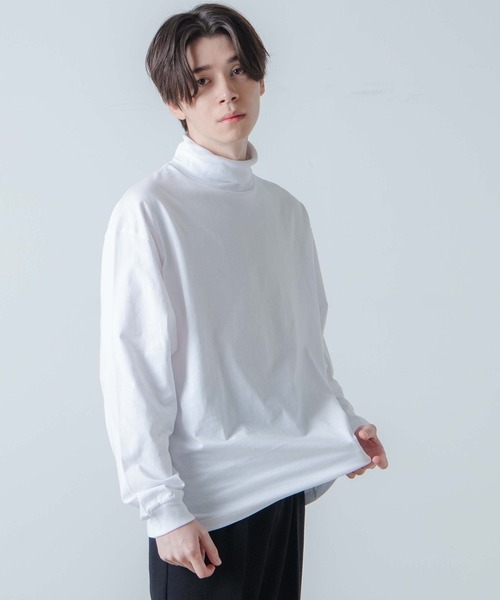 THE STANDARD（ザスタンダード）の「WEGO/スタンダードタートルネックロンTEE（Tシャツ/カットソー・メンズ・ホワイト/ブラック・LARGE/MEDIUM/SMALL）」の6枚目の写真