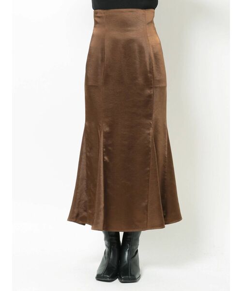 MURUA（ムルーア）の「サテンマーメイドスカート（スカート・レディース・ブラウン/その他1/グリーン・1/2）」の14枚目の写真