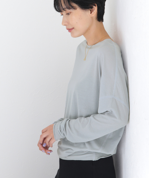 FRAMeWORK（フレームワーク）の「シアーボートネックプルオーバー（Tシャツ/カットソー・レディース・ホワイト/ブラック/サックスブルー/バーガンディー・FREE）」の3枚目の写真