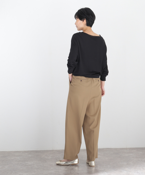 FRAMeWORK（フレームワーク）の「シアーボートネックプルオーバー（Tシャツ/カットソー・レディース・ホワイト/ブラック/サックスブルー/バーガンディー・FREE）」の8枚目の写真