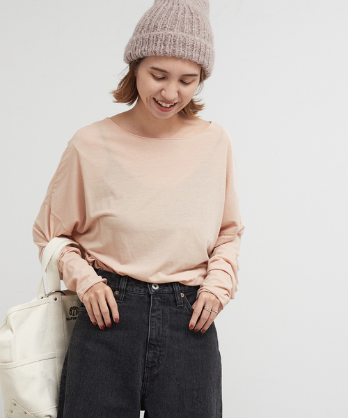 FRAMeWORK（フレームワーク）の「シアーボートネックプルオーバー（Tシャツ/カットソー・レディース・ホワイト/ブラック/サックスブルー/バーガンディー・FREE）」の15枚目の写真