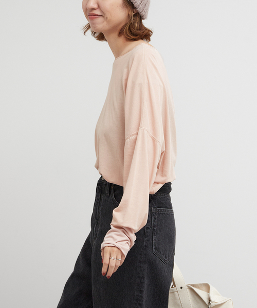 FRAMeWORK（フレームワーク）の「シアーボートネックプルオーバー（Tシャツ/カットソー・レディース・ホワイト/ブラック/サックスブルー/バーガンディー・FREE）」の19枚目の写真