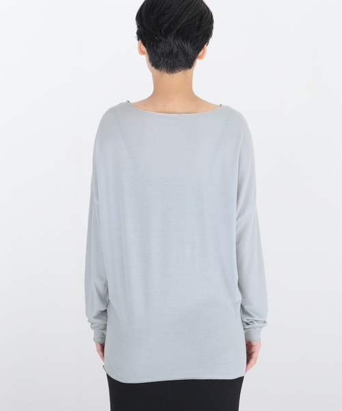 FRAMeWORK（フレームワーク）の「シアーボートネックプルオーバー（Tシャツ/カットソー・レディース・ホワイト/ブラック/サックスブルー/バーガンディー・FREE）」の16枚目の写真