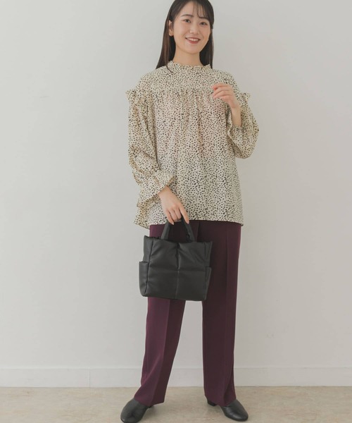 RODE SKO（ロデスコ）の「プチキルティングトートバッグ（トートバッグ・レディース・アイボリー/ブラック/グリーン・ONE）」の19枚目の写真