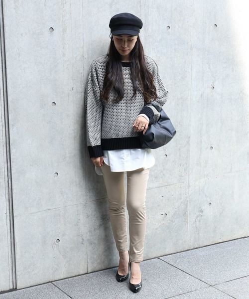 HONEYSUCKLE ROSE（ハニーサックルローズ）の「【HONEYSUCKLE ROSE】「nobee」サテンスキニーパンツ（その他パンツ・レディース・ブラック/ベージュ/オリーブ・L/M/XL/S/XS）」の5枚目の写真