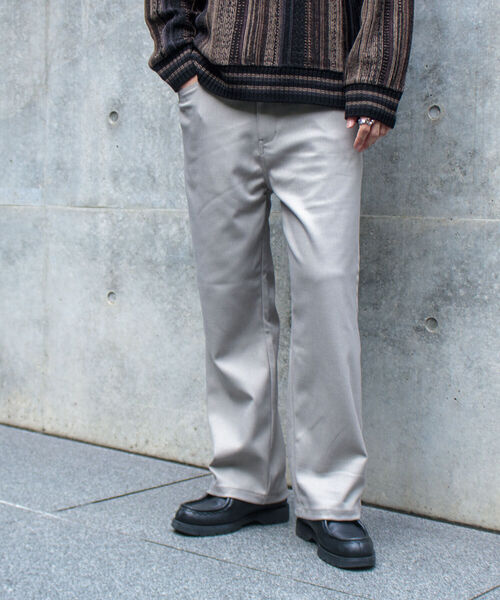 GLOSTER(グロスター)の「【GLOSTER/グロスター】スピンドルドレスジーンズ フレアパンツ スタプレ(その他パンツ・メンズ・チャコールグレー/ブラック/ダークブラウン/アイボリー・S/M/L)」の5枚目の写真