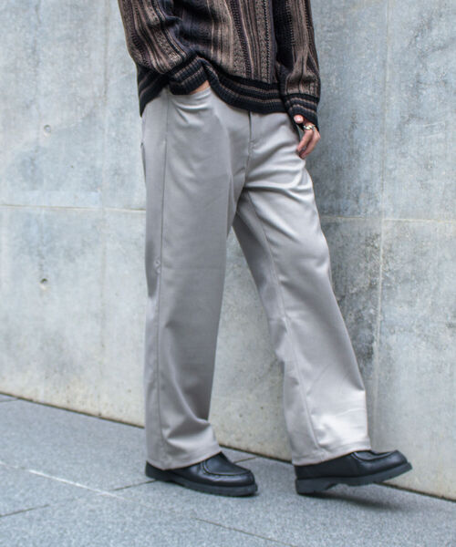 GLOSTER(グロスター)の「【GLOSTER/グロスター】スピンドルドレスジーンズ フレアパンツ スタプレ(その他パンツ・メンズ・チャコールグレー/ブラック/ダークブラウン/アイボリー・S/M/L)」の6枚目の写真